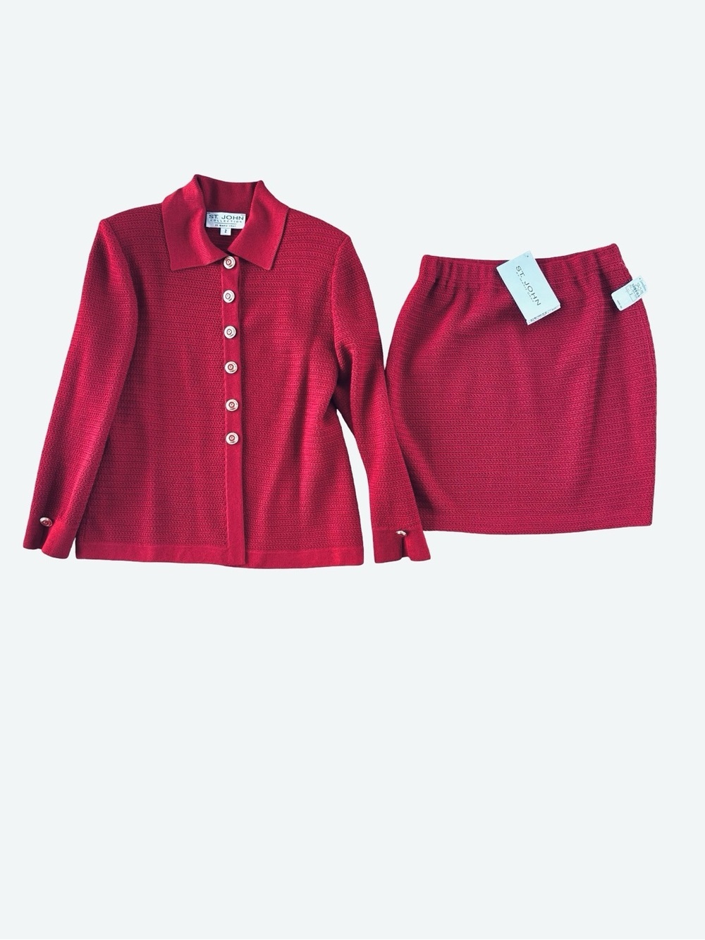 NWT St. John 2 Piece Set Jacket & Skirt Sz 2